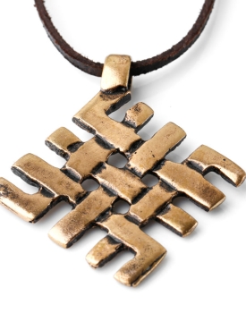 Bronze pendant "Fire Cross"